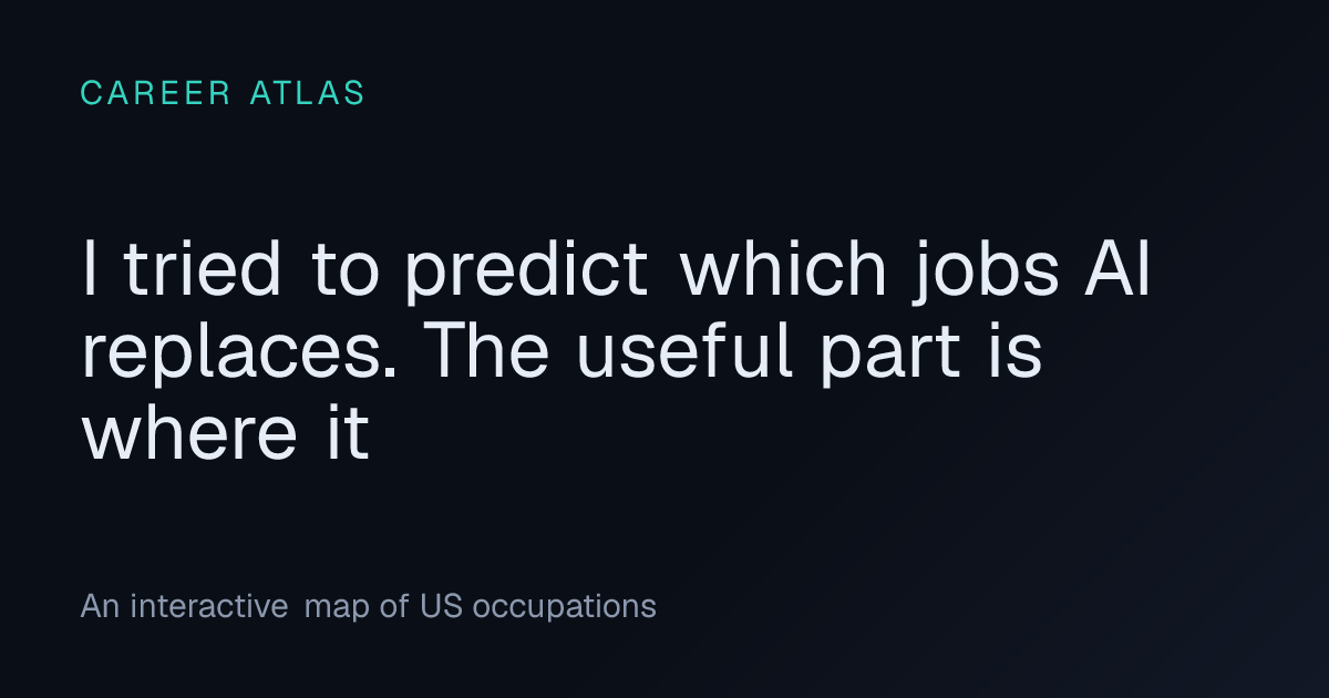 I tried to predict which jobs AI replaces. The useful part is where it's wrong